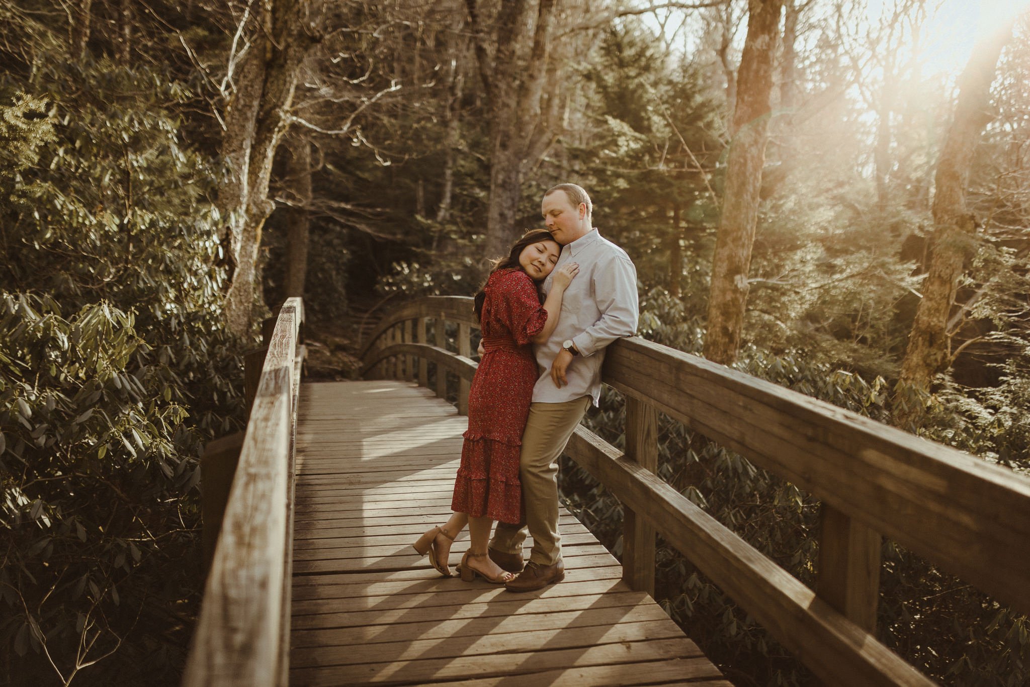 Blue Ridge Parkway Engagement SessionAdventure Blowing Rock Rough Ridge Mountain Engagement Session Photography