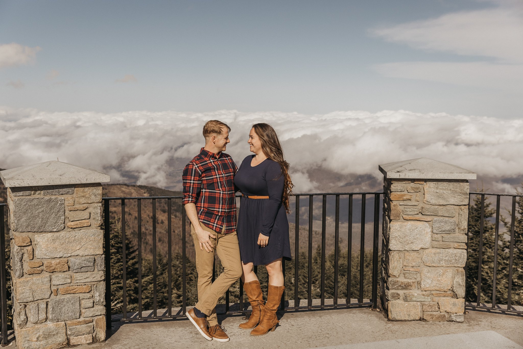 Adventure Engagement Session Photograph Mount Mitchell Engagement Session