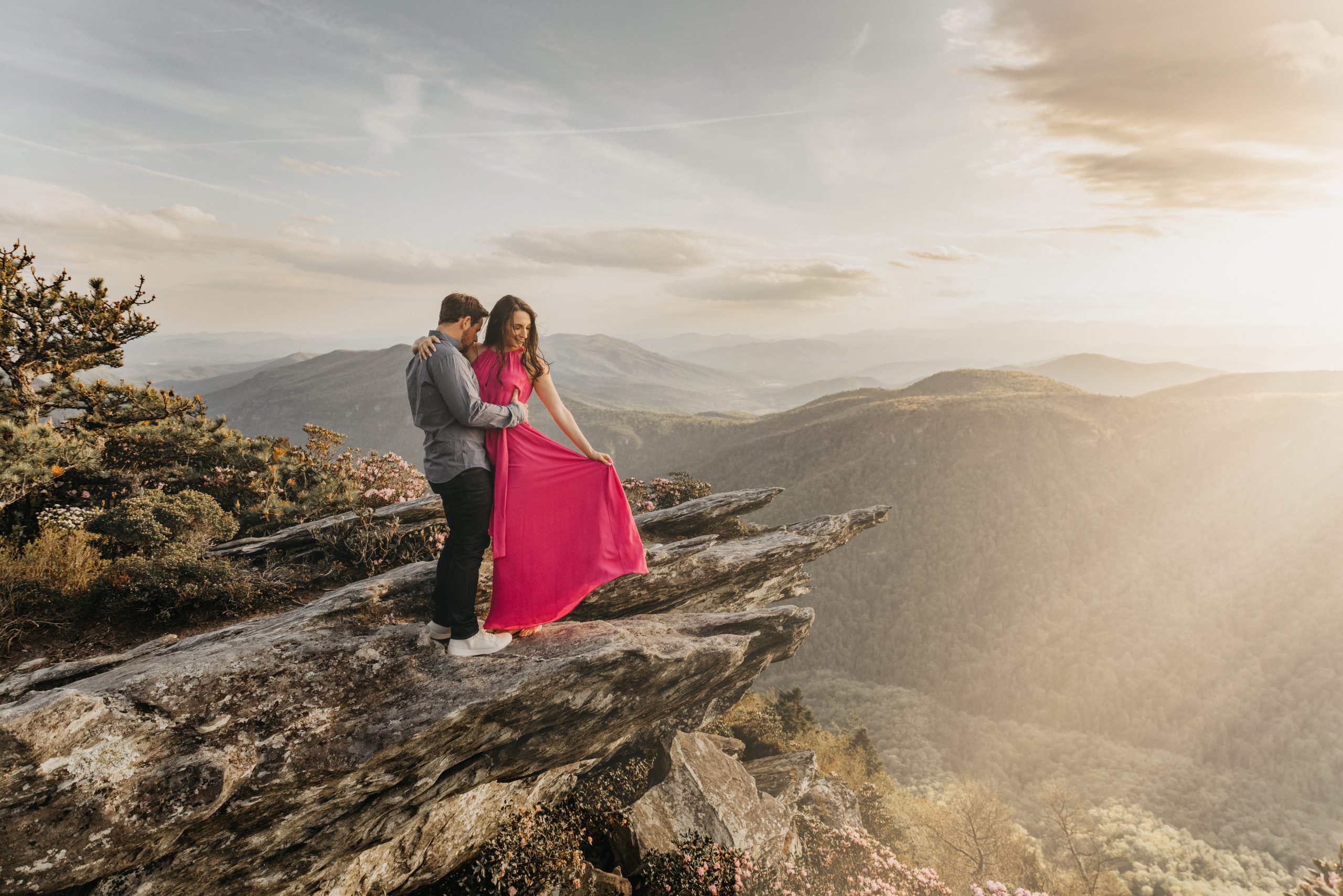 Adventure Engagement Session Photograph Hawksbill Mountain Engagement Session