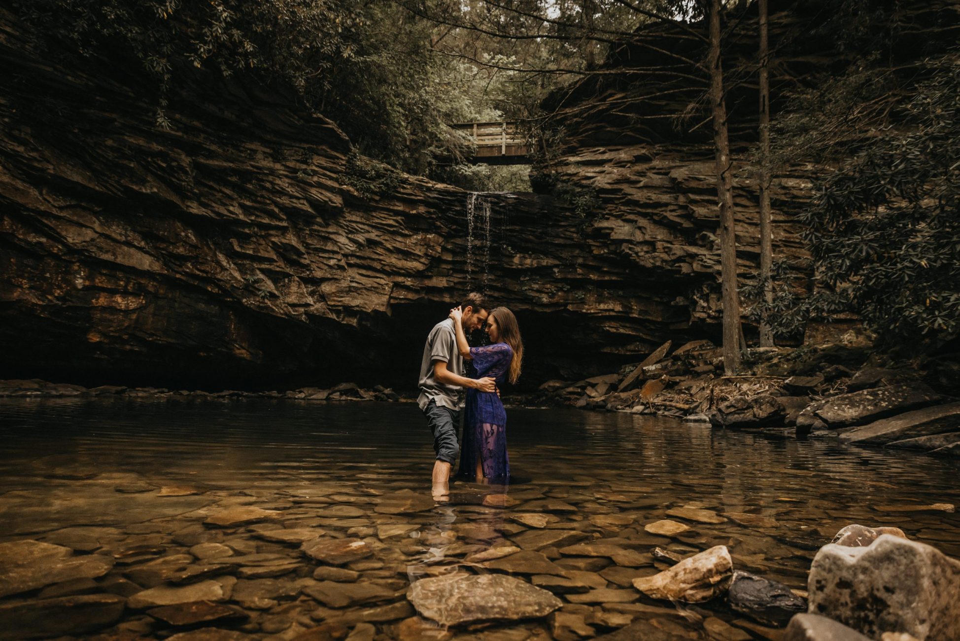 Engagement session at little stony creek falls va