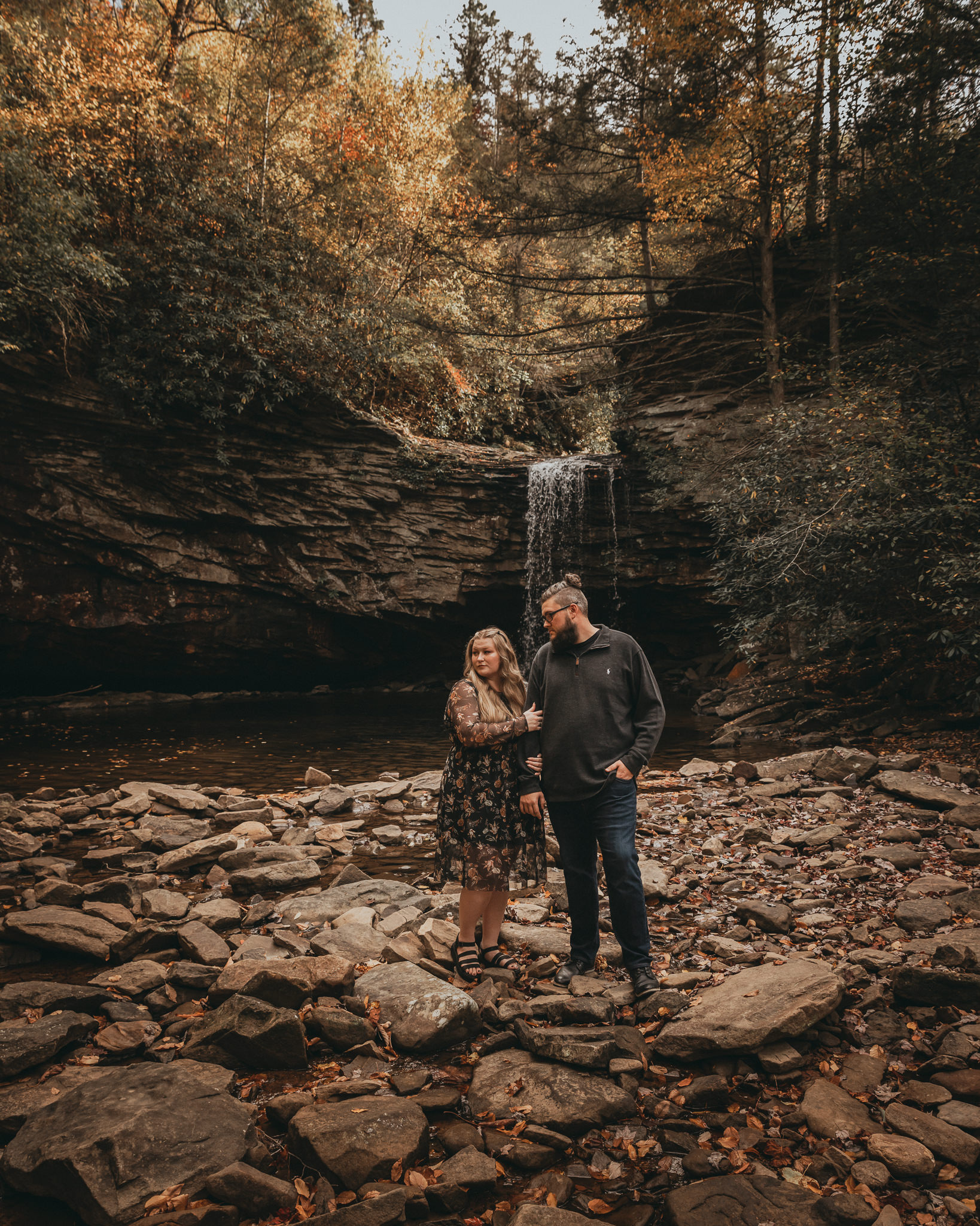 Engagement session at little stoney creek falls va